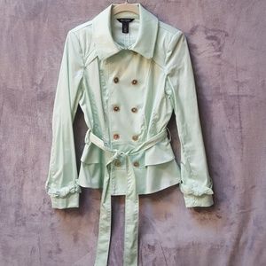 White House Black Market mint green jacket